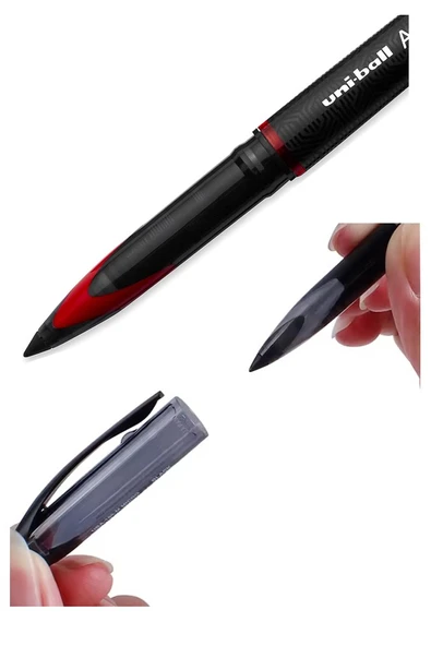 Mavi Siyah Kırmızı Pilot Kalem 3 Adet Uniball Air Mikro 0.5 mm Roller Pilot Kalem Uba-188-M Roller Uçlu Likit Mürekkep - Resim 2