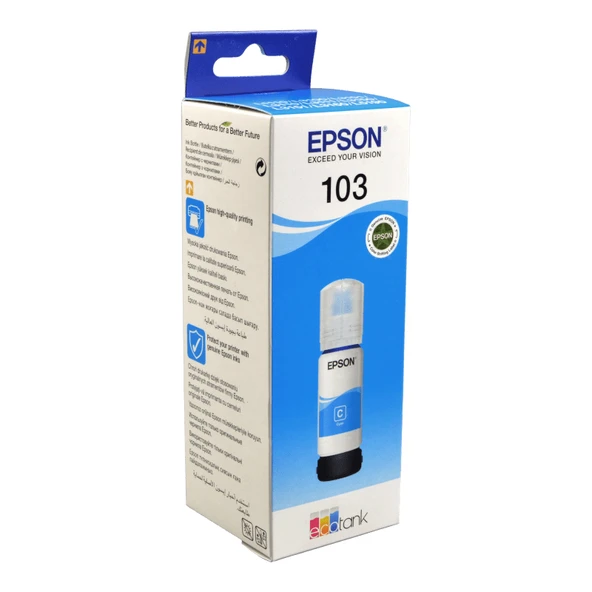 Epson Mürekkep Orj. T103 Cyan 65ml - 4