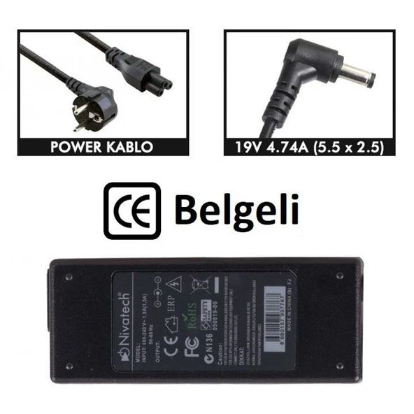 Nivatech BC992 STANDART 19V 4,74A (5,5*2,5mm) Adap