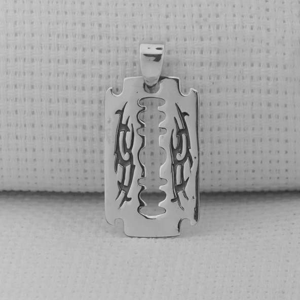 Jilet 925 Ayar Gümüş Kolye Ucu - Resim 2