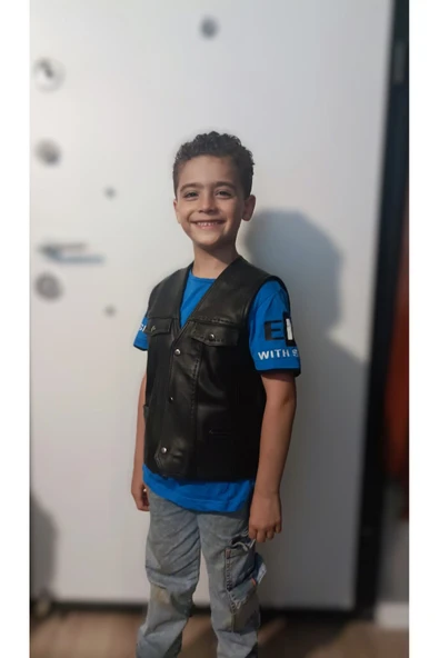 NYC GİYİM TEKSTİL Çocuk yelek deri