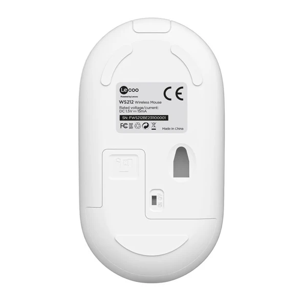 Lenovo Lecoo WS212 Kablosuz Mouse Beyaz & Mavi - 3