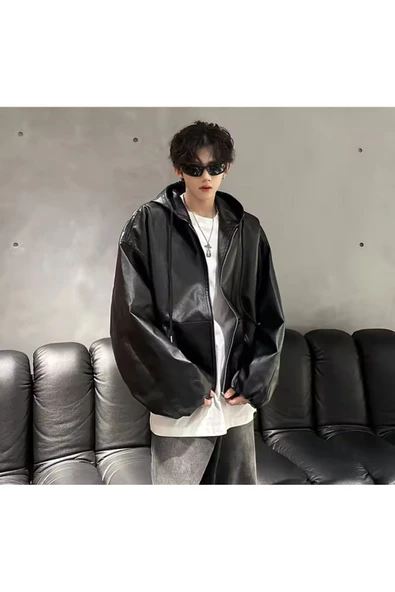 NYC GİYİM TEKSTİL Ultra ovarsize hakiki deri unisex hip hop mont