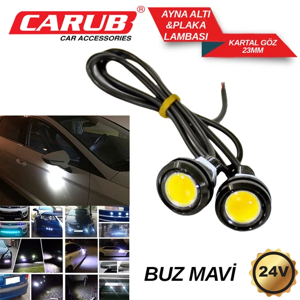 Carub Ayna Altı Kartal Göz 24V/12V Buz Mavi - 2
