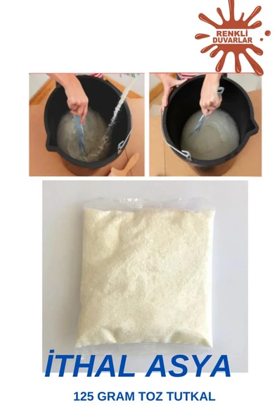 Renkli Duvarlar 125 Gram Duvar Kağıdı Toz Tutkal 1 Adet İthal Asya Güçlü Yapışkanlı Tutunma Tutkal - Resim 2