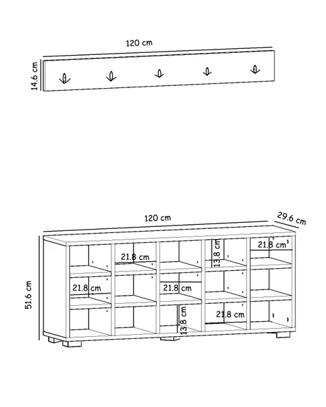 AY001 Talu Askılı Ayakkabılık, Çok Raflı Ayakkabılık Antrasit - 5