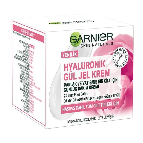 Garnier Hyaluronik Gül Jel Krem Parlak ve Yatışmış Bir Cilt için Günlük Bakım Kremi 50 ml ürün görseli