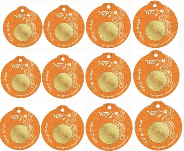 0.25 Gram Altın - 12 Adet (Düzine)