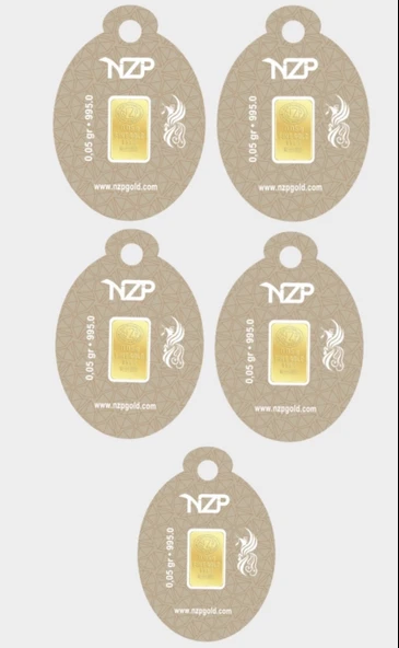 0.05 Gram 24 Ayar Altın - 5 Adet