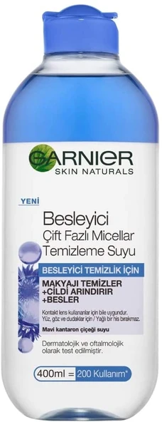 Garnier Skin Naturals Besleyici Çift Fazlı Micellar Temizleme Suyu 400ML