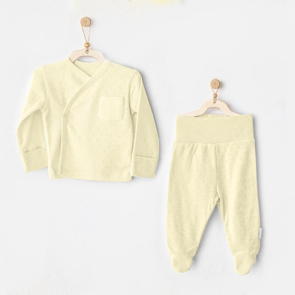 Bebek Zıbın Takım 2 Parça Side Snap Set Jacquard Basic AC25557 - Resim 7