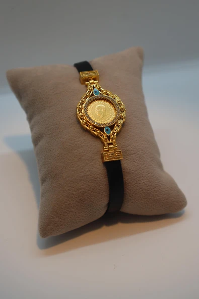 22 Ayar Çeyrek Altınlı Bileklik OZDCEY031 - Resim 3