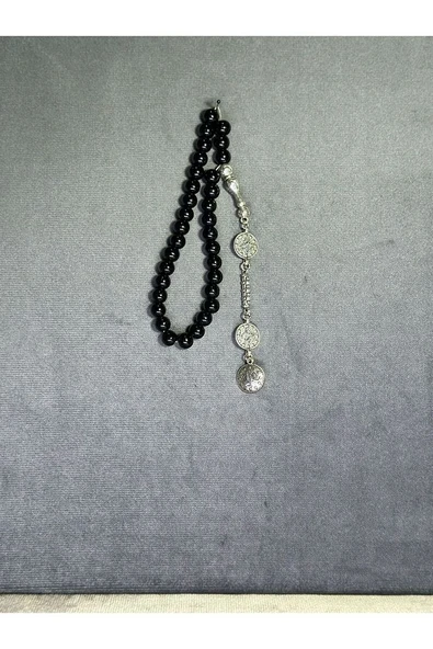 Oniks Taşı Tesbih Küre Kesim 7 MM x 7 MM - 3