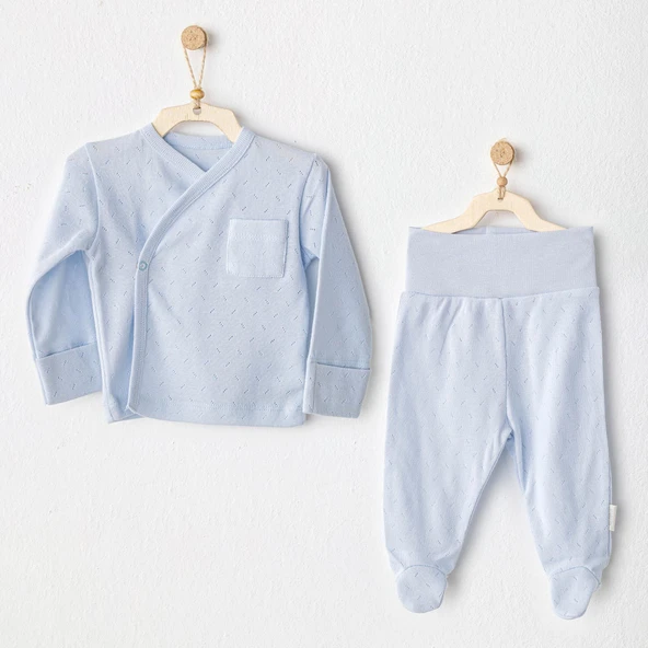 Bebek Zıbın Takım 2 Parça Side Snap Set Jacquard Basic AC25557 - Resim 3