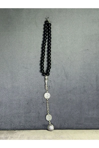 Oniks Taşı Tesbih Küre Kesim 7 MM x 7 MM