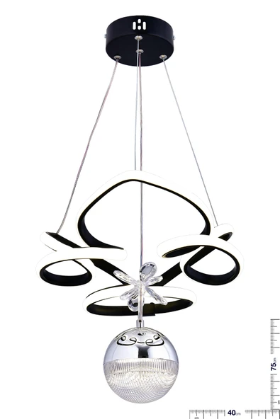 HALE TEK TOP SİYAH AVİZE - 2