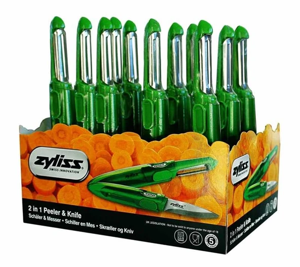 Zyliss E950001 Soyacak Ve Bıçak Yeşil (stand 12 Adet)