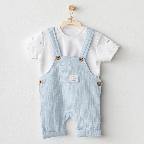 Erkek Bebek Salopet Müslin Takım AC25621 - Resim 7