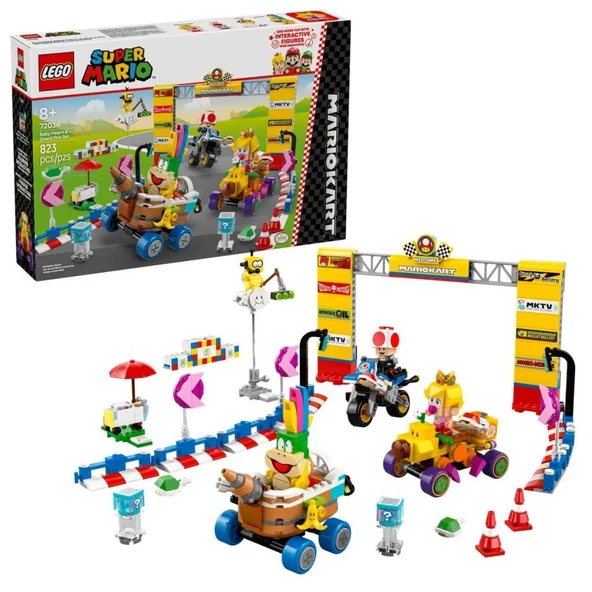 Nessiworld 72036 Lego Super Mario - Baby Peach ve Grand Prix Seti 823 parça +8 yaş