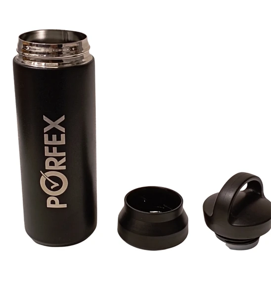 PORFEX 2350 MAT SİYAH ÇELİK TERMOS - 3