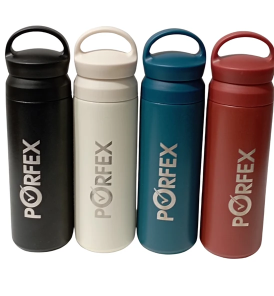 PORFEX 2350 MAT SİYAH ÇELİK TERMOS - 4