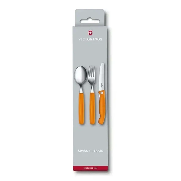 Victorinox 6.7192.F9 Swiss Classic 3 Parça Masa Seti, Turuncu
