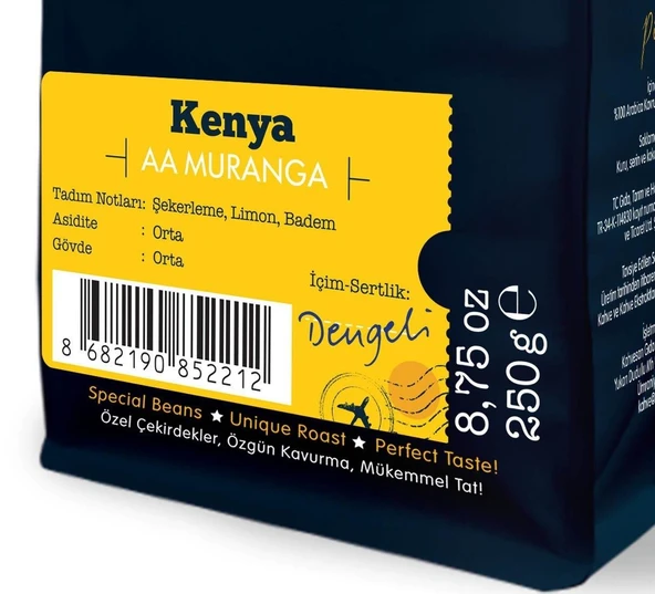 Moliendo 250gr Kenya AA Muranga Yöresel Çekirdek Kahve - 2