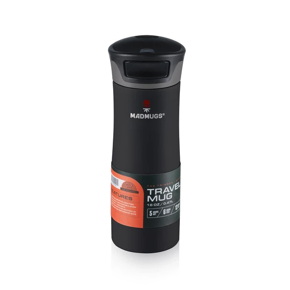MADMUGS Travel Mug Termos Bardak 0,47lt-Siyah - 3
