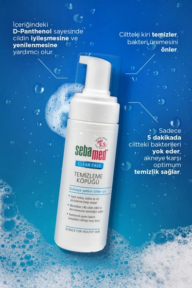Sebamed Clear Face Temizleyici Yüz Toniği + Bakım Jeli + Yüz Temizleme Köpüğü Top:350ML (Avantaj PK) - 4