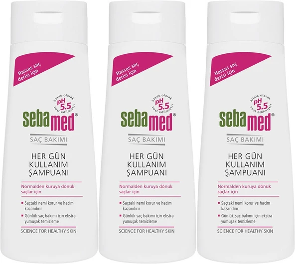 Sebamed Şampuan 400ML Hergün Kullanım (Tüm Saç Tipleri için) (3 Lü Set)