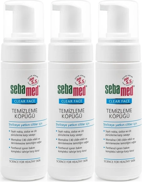 Sebamed Clear Face Yüz Temizleme Köpüğü 150ML (3 Lü Set)
