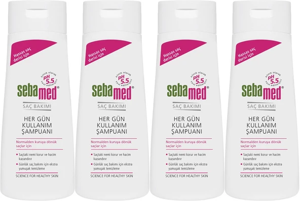 Sebamed Şampuan 400ML Hergün Kullanım (Tüm Saç Tipleri için) (4 Lü Set)