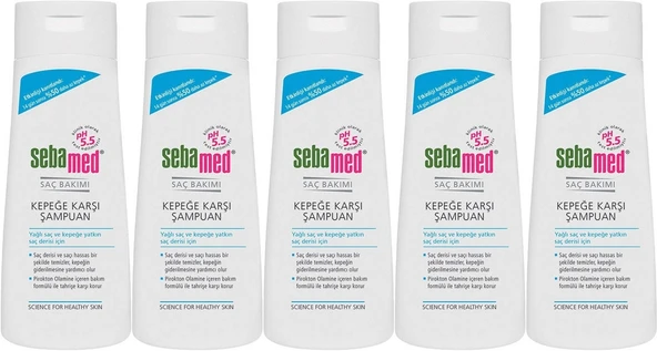 Sebamed Şampuan 400ML Kepeğe Karşı ve Yağlı Saç Tipleri için (5 Li Set)