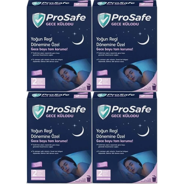 Prosafe Gece Külodu / Külot (Yoğun Regl Dönemine Özel) (8 Li Set) (4PK*2) ürün görseli 1