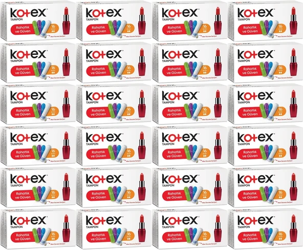 Kotex Tampon Mini 384 Lü Set (24PK*16)