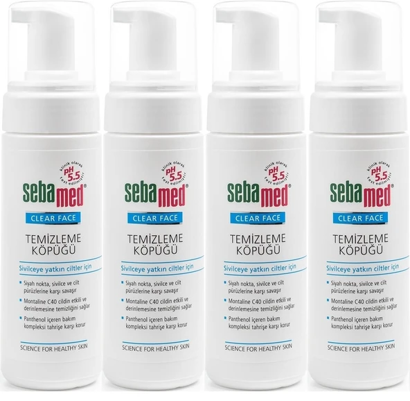 Sebamed Clear Face Yüz Temizleme Köpüğü 150ML (4 Lü Set)