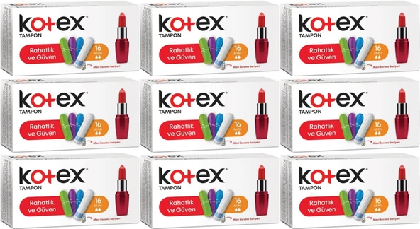 Kotex Tampon Mini 144 Lü Set (9PK*16)