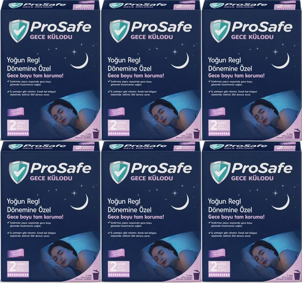 Prosafe Gece Külodu / Külot (Yoğun Regl Dönemine Özel) (12 Li Set) (6PK*2)