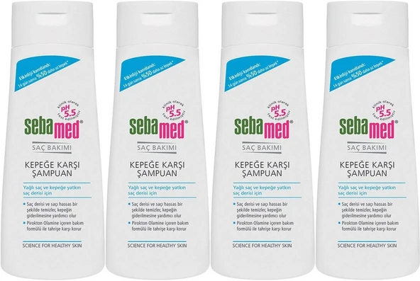 Sebamed Şampuan 400ML Kepeğe Karşı ve Yağlı Saç Tipleri için (4 Lü Set)