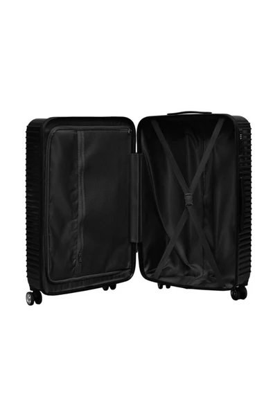 Kabin Boy %100 Polikarbon Valiz Parlak Siyah 1818 - Resim 7