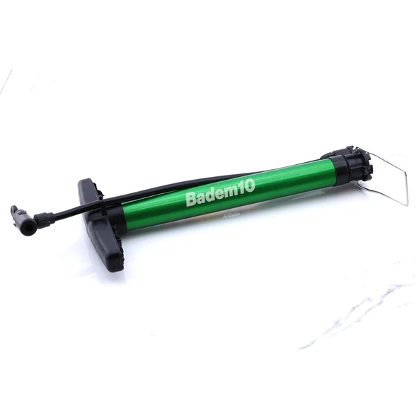 Bisiklet Pompası 30 cm El Tipi Ayak Tutamaklı Hava Top Şişirme Standart Plastik Başlıklı Uçlu Borulu - 3