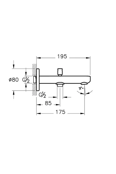 Vitra Root Round A4271936 Çıkış Ucu, El Duşu Çıkışlı, Mat Siyah - 2