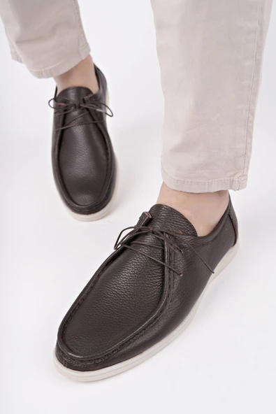 Muggo ANTONİO Bağcıklı Hakiki Deri Erkek Günlük Casual Ayakkabı - 6