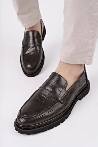 Muggo OWNER Bağcıksız Hakiki Deri Erkek Günlük Casual Ayakkabı - 7