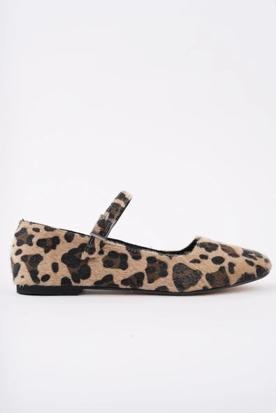 Muggo JENNİFER Tek Bantlı Leopar Desenli Kadın Günlük Babet - 5