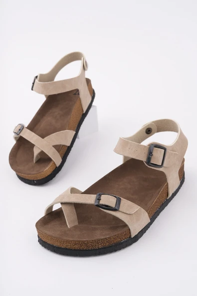 Muggo BLAUS Ayarlanabilir Kemerli Günlük Kadın Parmak Arası Sandalet - 5