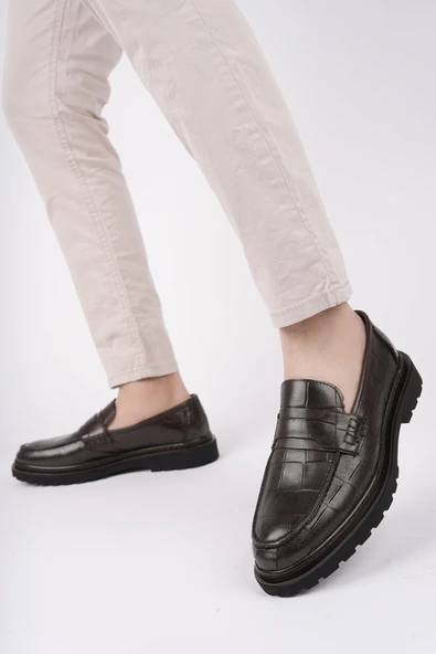 Muggo OWNER Bağcıksız Hakiki Deri Erkek Günlük Casual Ayakkabı - 6