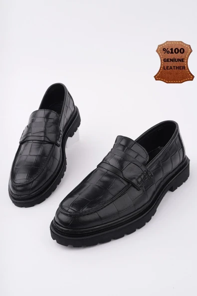 Muggo OWNER Bağcıksız Hakiki Deri Erkek Günlük Casual Ayakkabı - 10