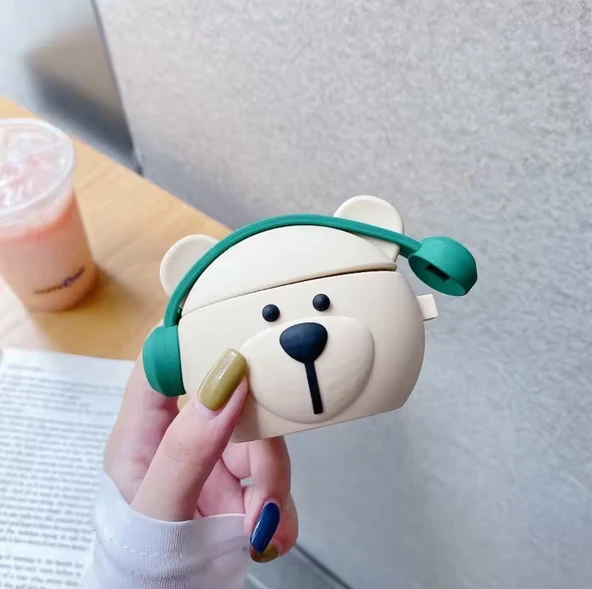 Brokoli Home Airpods 3.nesil uyumlu 3d Kopçalı Kulaklık Kılıfı,Kulaklık Koruyucu - 3