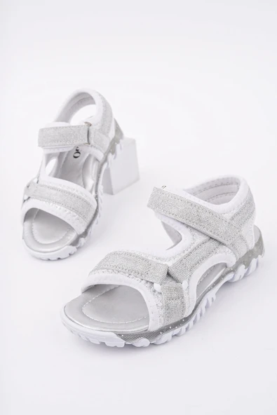 Muggo ELON Cırtlı ve Simli Günlük Kız Çocuk Sandalet - 9